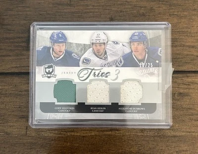 Ryan Kesler Alex Burrows Hodgson 2011-12 The Cup Trios Triple Jersey C3-NUCKS - Image 1 of 2