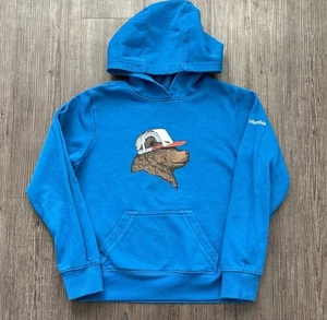 COLUMBIA BEAR GRAPHIC BLUE HOODIE BOYS MEDIUM - Picture 1 of 4
