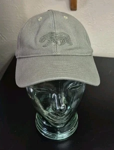 Taylor Stitch Canvas Hat Cap Green Bear Embroidery Design Leather Strap Back  - Picture 1 of 9