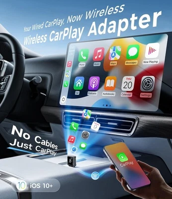 JDG Wireless CarPlay Adapter, Converts Wired CarPlay to Wireless for iPhone - Image 1 of 4