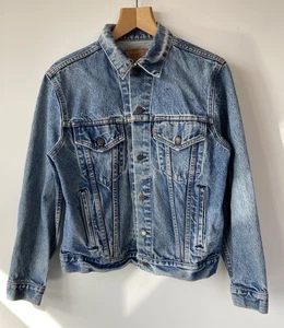 Herren Vintage Levis Jacke 40 Blau Denim Trucker Jacket 70506-0216 Distressed - Bild 1 von 17