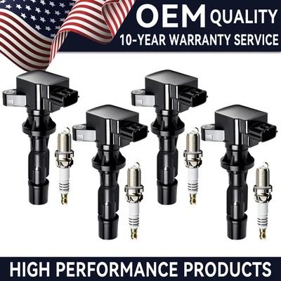 OEM 4X Ignition Coil + 4X Iridium Spark Plug for Mazda 3 6 CX7 MX-5 Miata UF540 Foto 1 de 4
