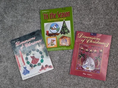 Lote de libros vintage con patrones de vidrieras Navidad 3 dimensiones belén ángeles Foto 1 de 4