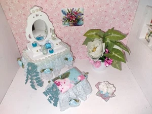 Dollhouse Furniture Lot 1:12 Bedroom Vanity Set - Picture 1 of 8