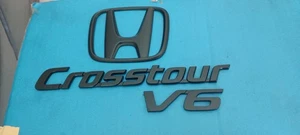 Honda Crosstour Accord V6 2010-2012 Black Emblem Trunk Logo Badge Set OEM - Picture 1 of 5
