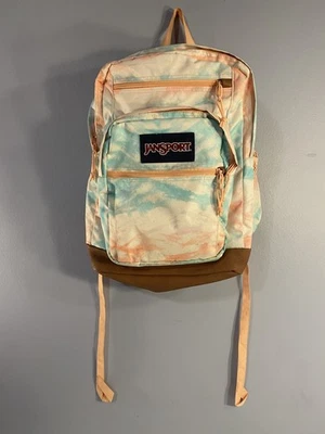 USED Jansport Backpack Tie Dye Color Splash Pattern Padded Shoulder Straps - Image 1 of 4