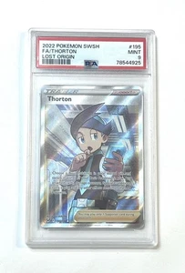 2022 POKEMON SWSH 195/196 FA/Thornton LOST ORIGIN - PSA 9 Mint Full Art Trainer - Picture 1 of 2