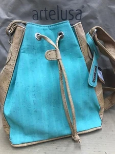 Artelusa Sac Bandoulière en Liège 100 % Naturel Vert Clair - Imagen 1 de 5