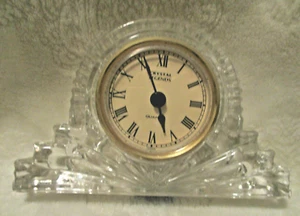 Vintage~Small Shelf Clock~Crystal Legends By Godinger~Art Deco~24% Lead Crystal - Picture 1 of 10