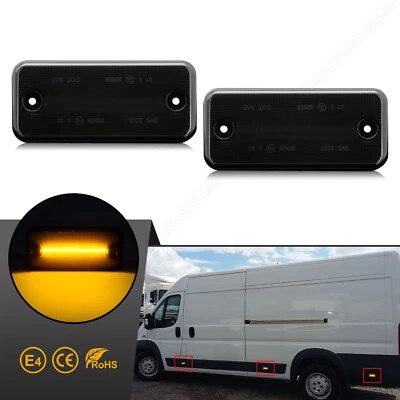 2x Led Seitenmarkierungsleucht für Fiat Ducato Citroen Peugeot Iveco DAF SCHWARZ - Bild 1 von 4