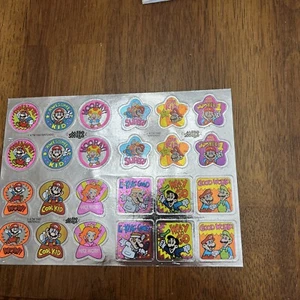 Vintage Mello Smello 1990 NINTENDO Foil Sticker Sheet SUPER MARIO BROS SET Of 24 - Picture 1 of 5
