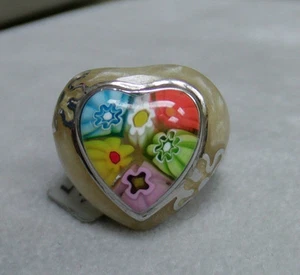 MILLEFIORI SILVER RING BY ALAN K. - Picture 1 of 2