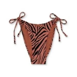 Juniors' Ribbed Cheeky High Leg V-string Bikini Bottom - Xhilaration - Small - Picture 1 of 1