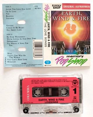 Mc Earth, Wind & Fire The Love Songs Pop Shop Holland 1991 Funk Musicassetta (P) - Immagine 1 di 2