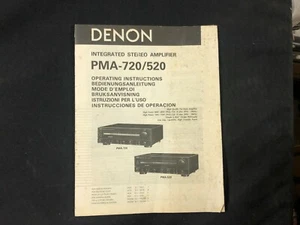 DENON INSTRUCCIONES DE USO, DENON INSTRUCCIONES DE OPERACIÓN, DENON PMA-720, DENON 520 - Imagen 1 de 2