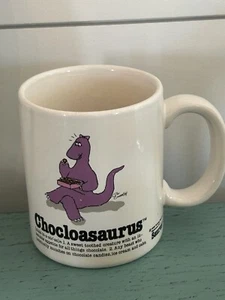 Taza de café de cerámica Chocloasaurus 1986 de colección dinosaurio divertido chocolate ¡BONITO! - Imagen 1 de 1