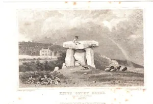 Scarce Print Kitts Cotty House Aylesford Kent 1828 by G Shepherd & S Lacey - Picture 1 of 1