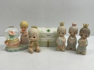 Vintage Set 6 Figures "Precious Moment"- "August Set"/"Wee Three Kings" - Picture 1 of 14
