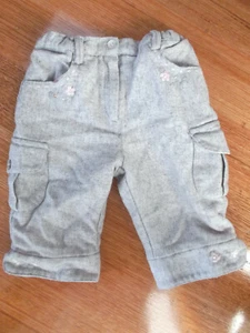 "BRIGITTE" GIRLS GREY WOOL PANTS ** SIZE 1 / 12 - 18 MONTHS - Picture 1 of 1