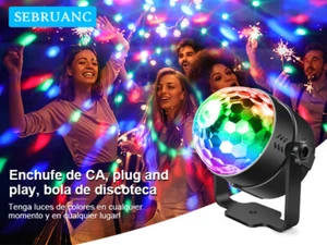 LED Disco Party Lights Strobe DJ Ball Sound Activated Bulb Dance Lamp + Remote. - Picture 1 of 13