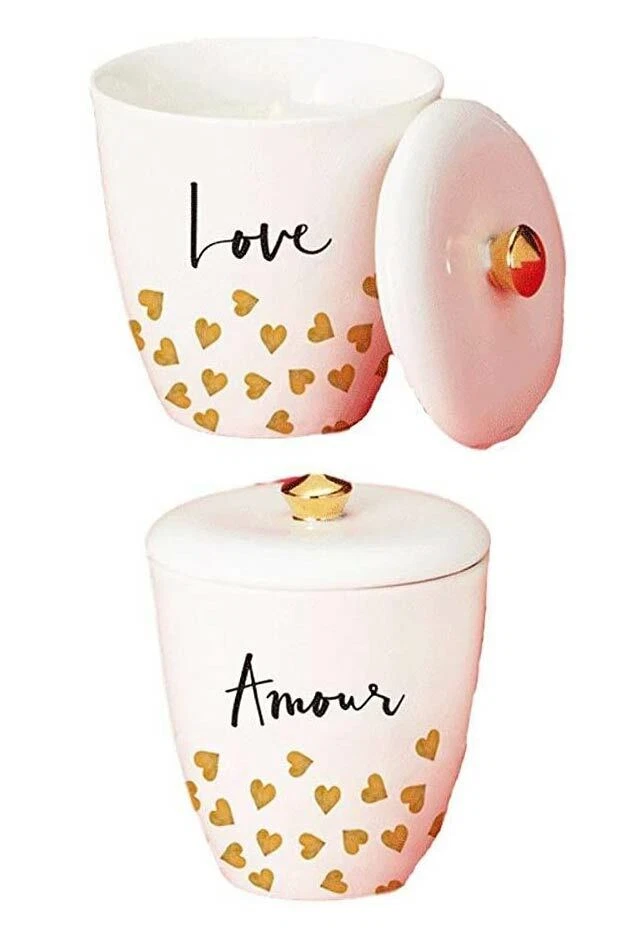 Candelabro votivo de porcelana Heart of Gold Foto 1 de 1