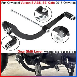 Para Kawasaki Vulcan 650 S SE Café 2015-ON - Palanca de cambios con clavijas talón-dedo del pie + varilla - Imagen 1 de 17