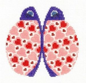 Ladybug with Many Hearts Frame Weight or Beanbag 18m HP Needlepoint Canvas LEE - Picture 1 of 1