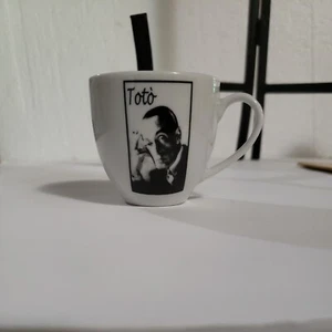 Unique Espresso Cup Black White MCM Smoking Man Toto - Picture 1 of 7