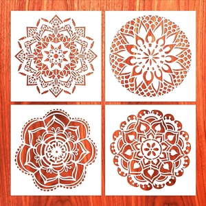 4 Pcs Extra Large Pattern Mandala Stencils Reusable Mandala Dot Painting Templat - Picture 1 of 7