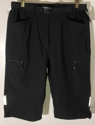 Aero Tech Designs Cyclewear 女式踏板推杆弹力黑色工装裤 M 码 — 第 1/4 张图片