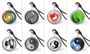 Feng Sui Yin Yang Necklace Pendants Pewter Silver Jewelry JNP - Picture 1 of 9