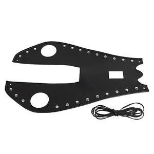 PU Leather Fuel Gas Tank Pad Panel Bib Bra Cover For Harley Road King FLHP FLHRC - Picture 1 of 16