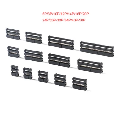 FC-6/8/10/12/14/16/20/24-50P 2.0mm Pitch 3-Piece Set Crimping Head IDC Connector - Image 1 of 4