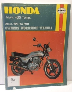 Haynes Honda Hawk 400 Twins 395cc 1978-1981 Workshop Manual & Maintenance Poster - Foto 1 di 19