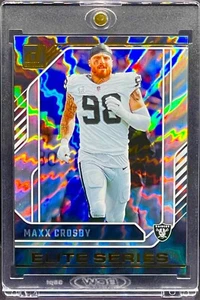 Maxx Crosby RARE HYPER WAVE REFRACTOR INVESTMENT CARD SSP PANINI MVP ROY MINT - Picture 1 of 6
