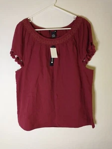 Neu mit Etikett Architect weinrot Tunika-Stil Top Größe XL - Bild 1 von 8