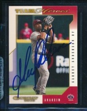  2003 Donruss #9 Team Heroes Garret Anderson signed auto autograph 