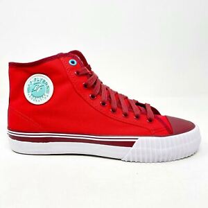 PF Flyer Center Hi Reis Red White Womens Size 6.5 Retro Sneakers PM12OH3I