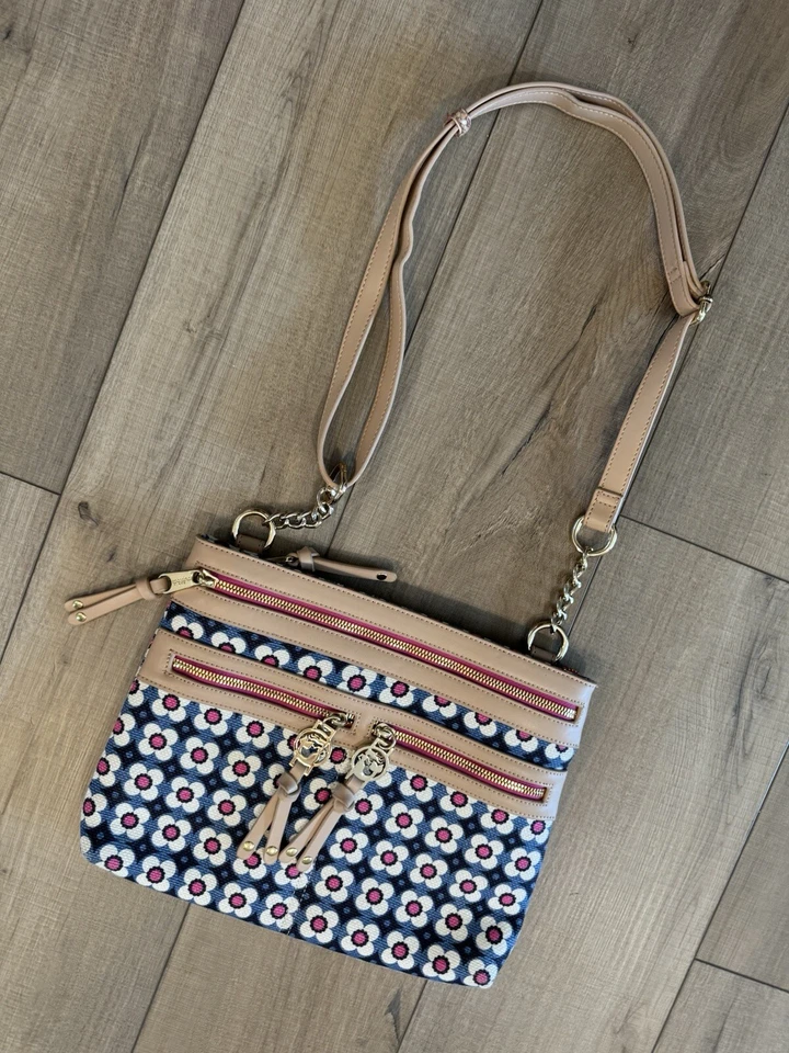 Spartina 449 Calhoun Flower Linen Leather Purse - Image 1 of 4