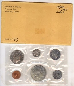 1968 Republic of Liberia Proof Coin Set + 6-Coin Set!! - Picture 1 of 5