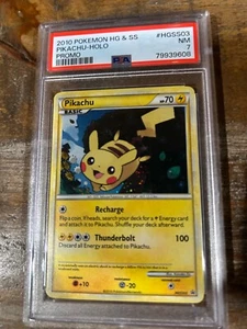 POKEMON 2010 Heart Gold Soul Silver HG & SS PIKACHU Holo Promo #HGSS03 PSA 7 - Picture 1 of 2