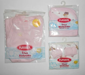 Playskool Infant Set - Light Pink Booties, Washcloth and Bodysuit - Picture 1 of 4