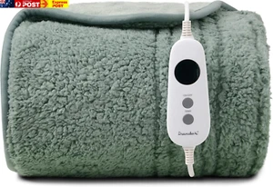Reversible Sherpa & Coral Fleece Electric Heated Throw Blanket 160X130Cm Energy - Picture 1 of 9
