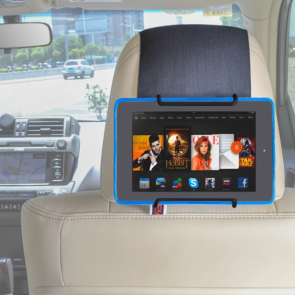 TFY Universal Car Headrest Mount Tablet Holder for All Kindle Fire / HD 6 7 8 10 - Image 1 of 4