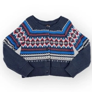 TEA Collection Kinder Neu mit Etikett Strickjacke Fair Isle Knopfleiste Gr. S (4-5 Jahre) 4T - Bild 1 von 6