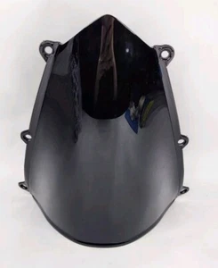Black Screen Double Bubble Windshield For Honda CBR600RR F5 2007-2012 2010 2011 - Picture 1 of 5