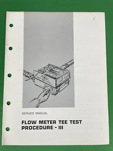 CAT Caterpillar Flow Meter Tee Test Procedure III Service Manual - Picture 1 of 3