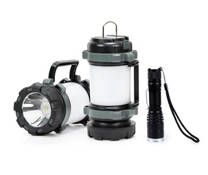 LIVABIT Rechargeable LED Camping Flashlight & Lantern Light 3000mAh Power Bank - Picture 1 of 10