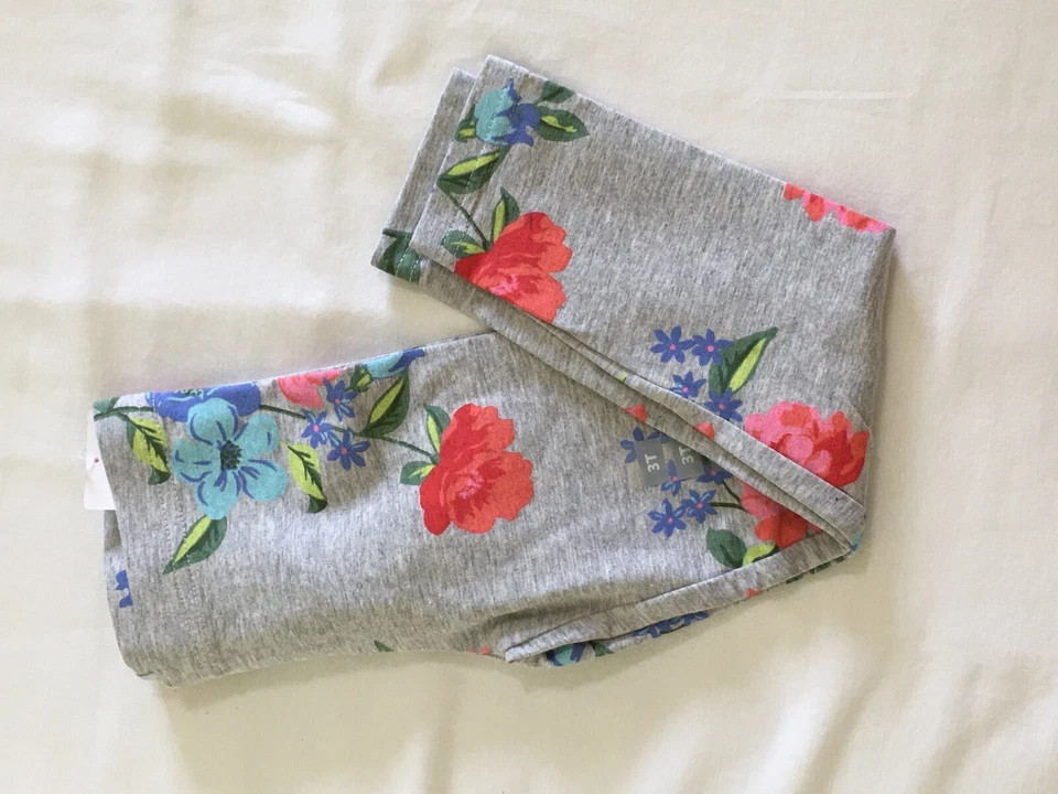 NWT Carter's Floral Leggings Girls Gray Many Sizes - Image 1 of 1