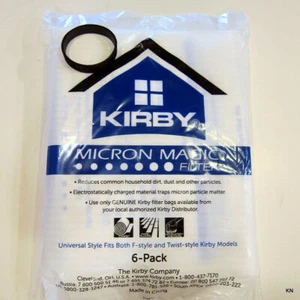 Kirby Universal F-Style & Twist on Bag 6/PK w/Belt.  204811, 301291 Ship free - Picture 1 of 5